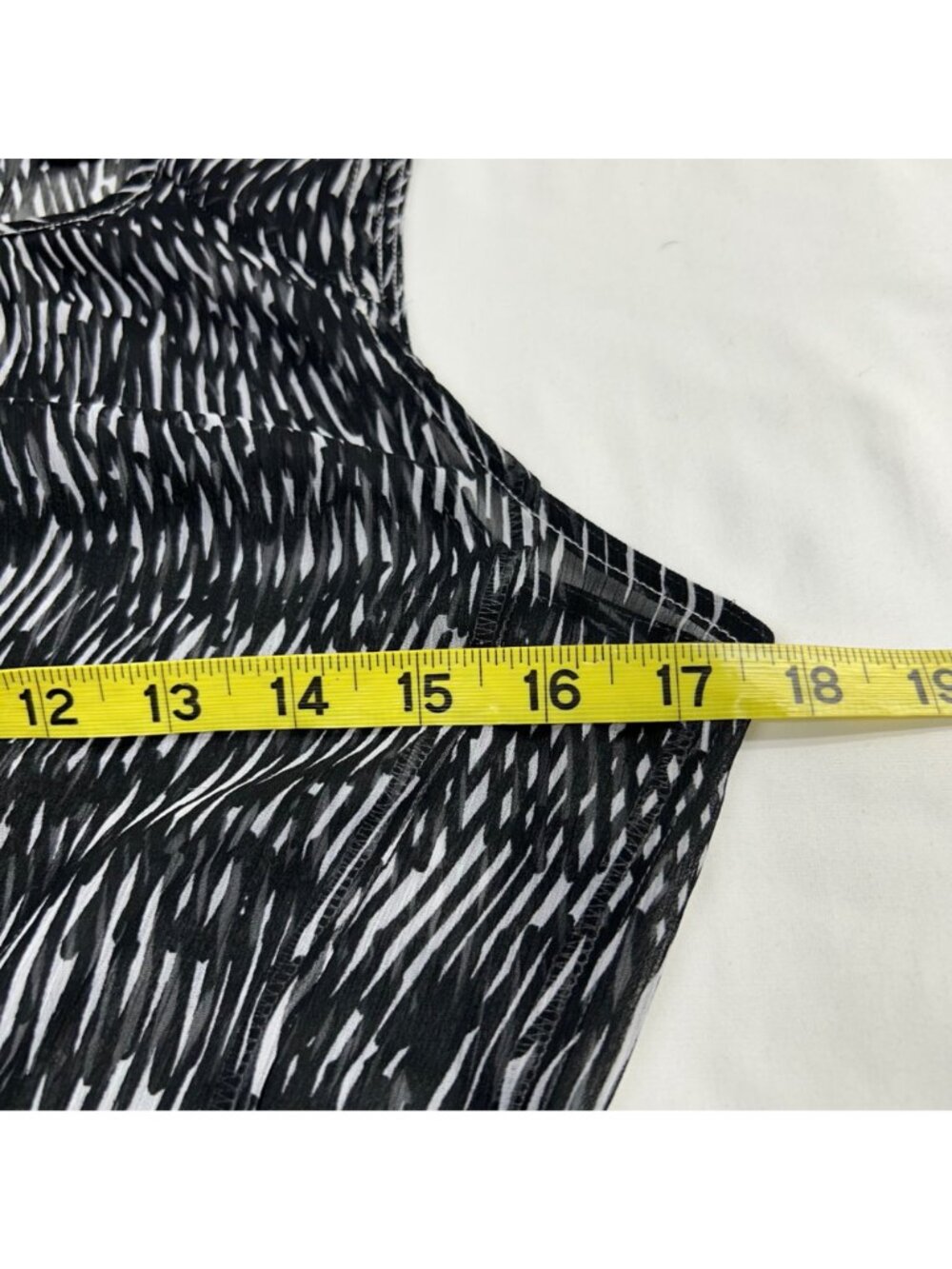 Sheer Black/Gray Tiered Maxi Dress By Simply Vera Small Belt Keyhole - Picture 10 of 16